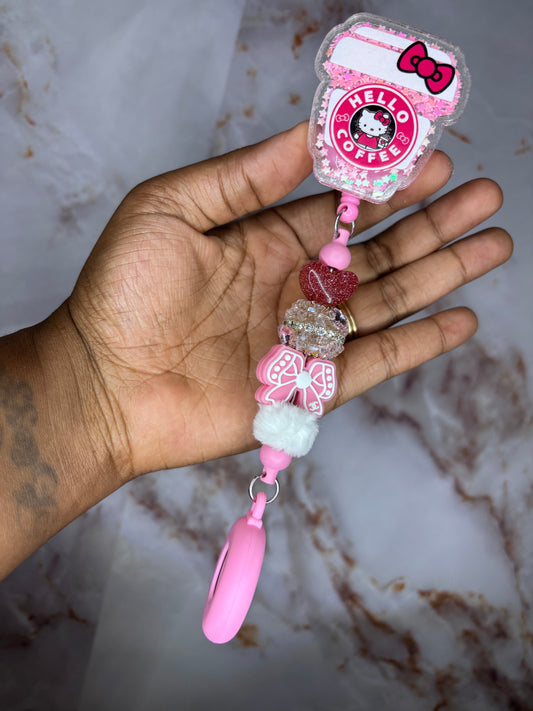 Hk glitter clock badge