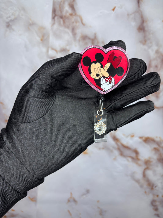 Mickey love badge