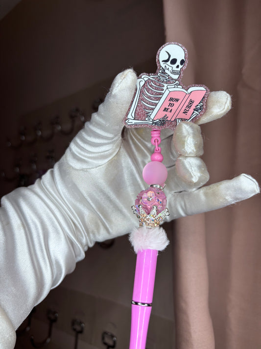 Nurse book pen badge