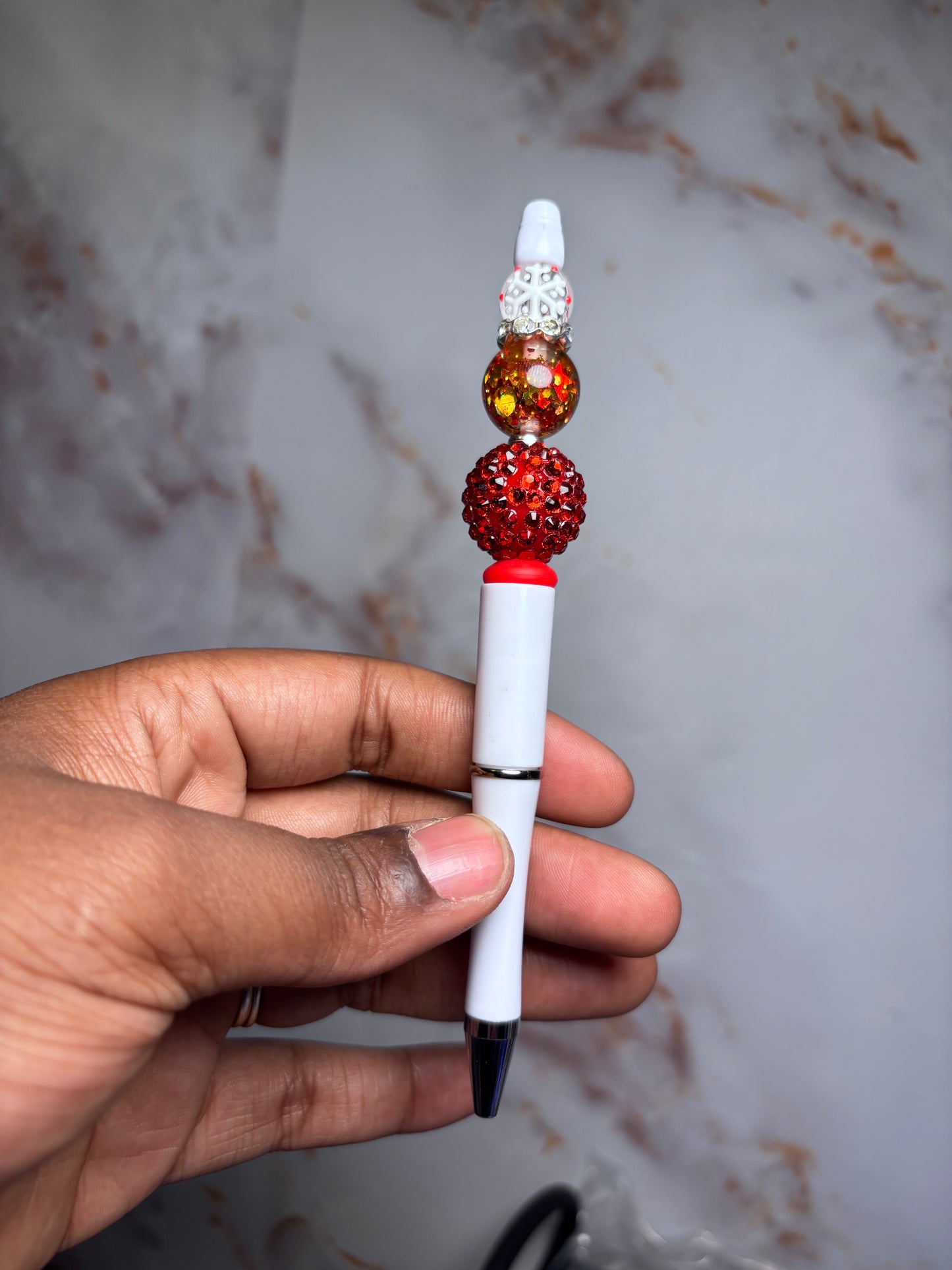 Red Christmas pen